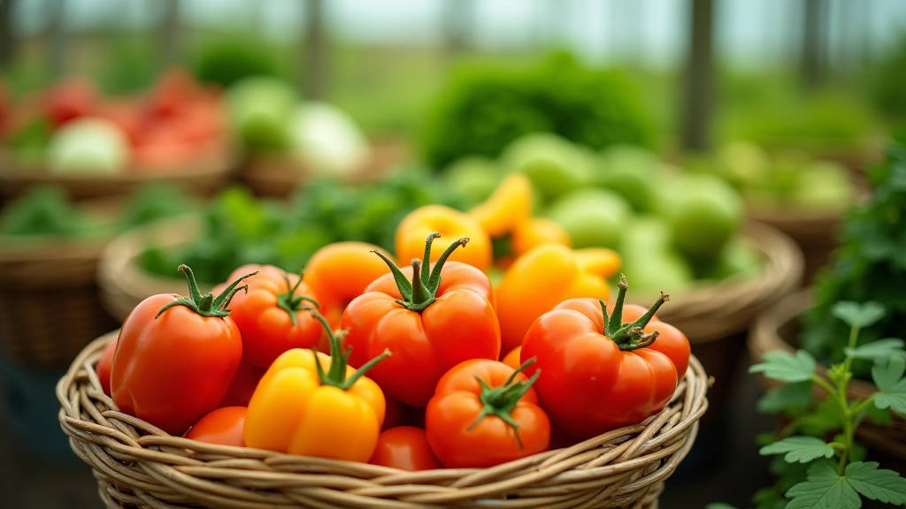 Fresh harvested vegetables