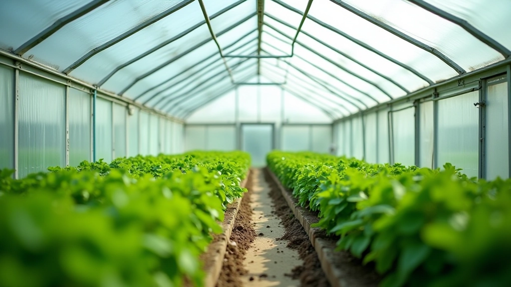 Greenhouse roof vents and side windows open to demonstrate proper air circulation and ventilation system